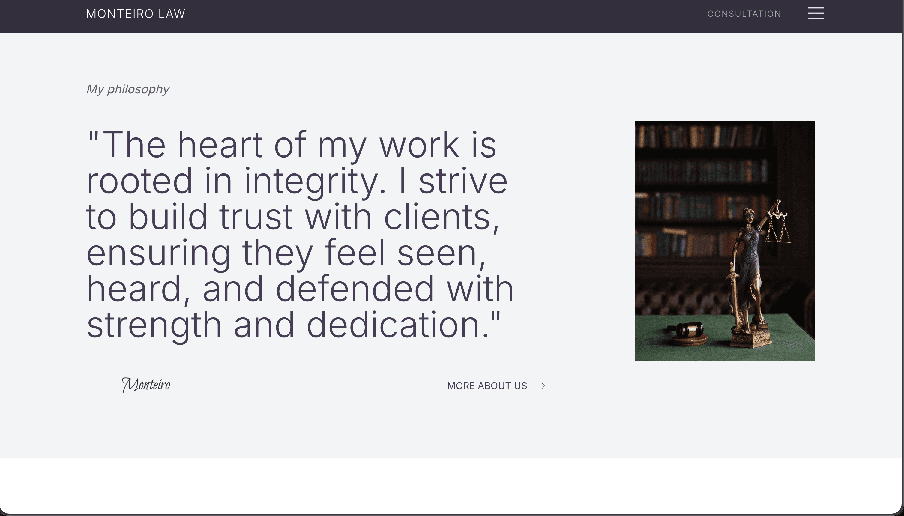 Monteiro Law homepage